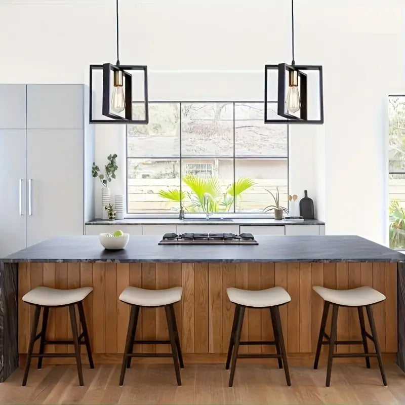 Lampsmodern-UK Iron And Wood Pendant Light Farmhouse Style