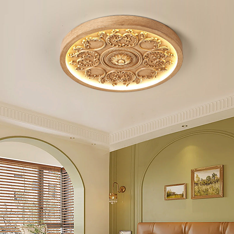 Modern Minimalist LED Flush Mount Ceiling Light Iron Resin Acrylic
