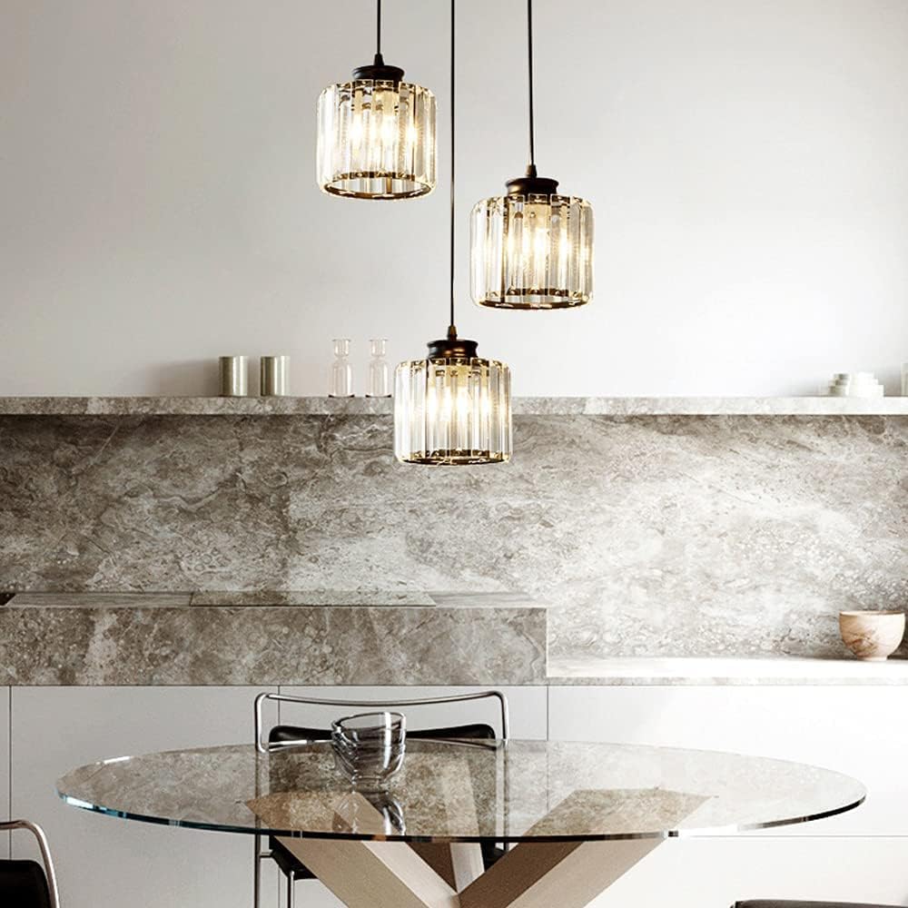 Lampsmodern-UK Multi-Head Glass Pendant Light Black for Kitchen