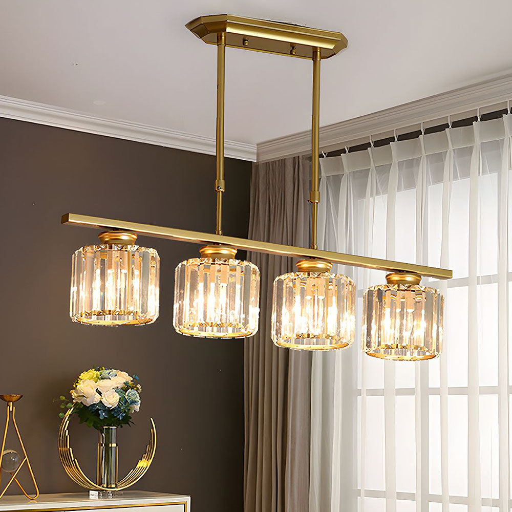 Lampsmodern-UK Minimalist Pendant Chandelier Metal and Glass Contemporary