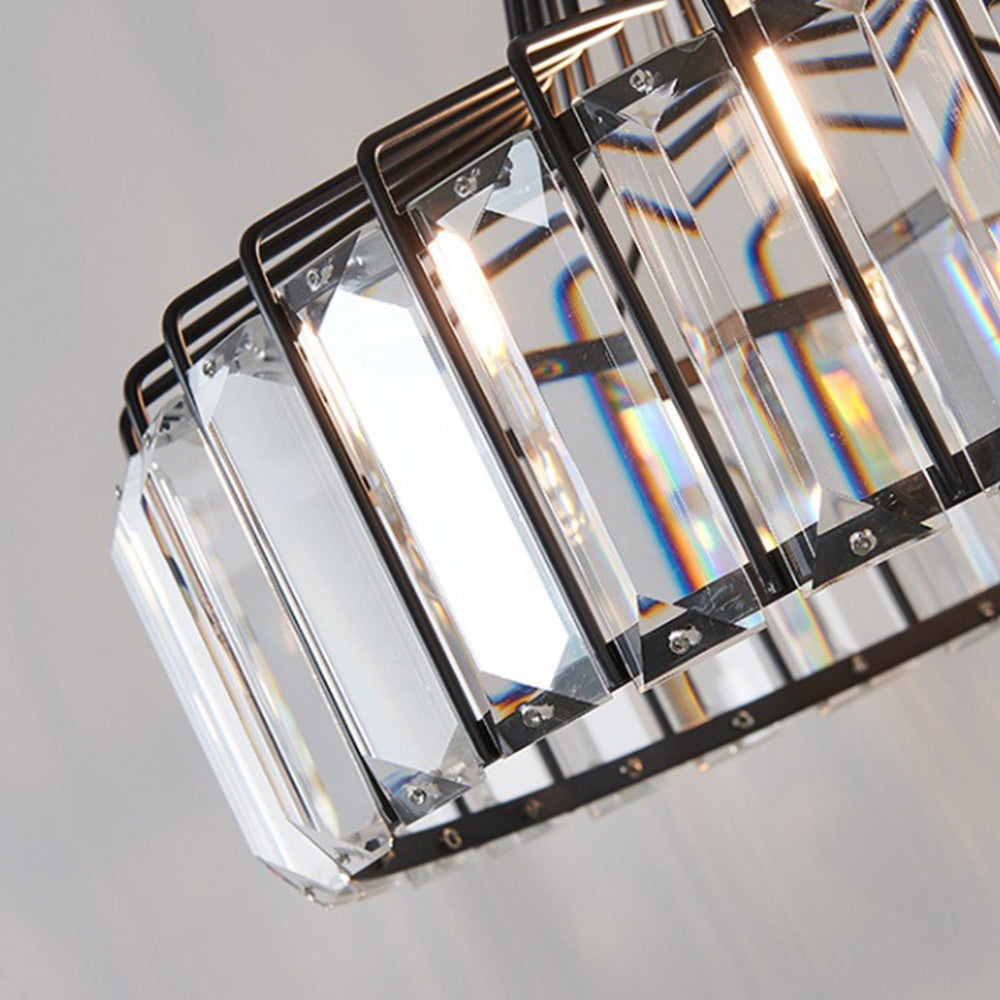 Lampsmodern-UK Modern Crystal Pendant Light Iron Frame 1-Light