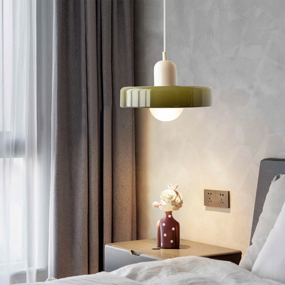 Lampsmodern-UK Bauhaus Glass LED Pendant Light Adjustable Cord 9.8inΓ7.1in