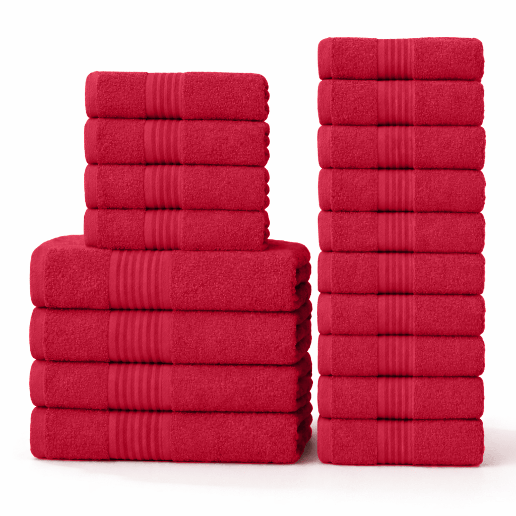 18 - Piece Luxury Cotton Towel Set β Ultra Soft, Quick - Dry & Highly Absorbent - Towels - Hurbane Home