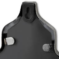 Silver Quarterfoil Decorative Hanging Mirror 52in Vertical Sleek Handcrafted