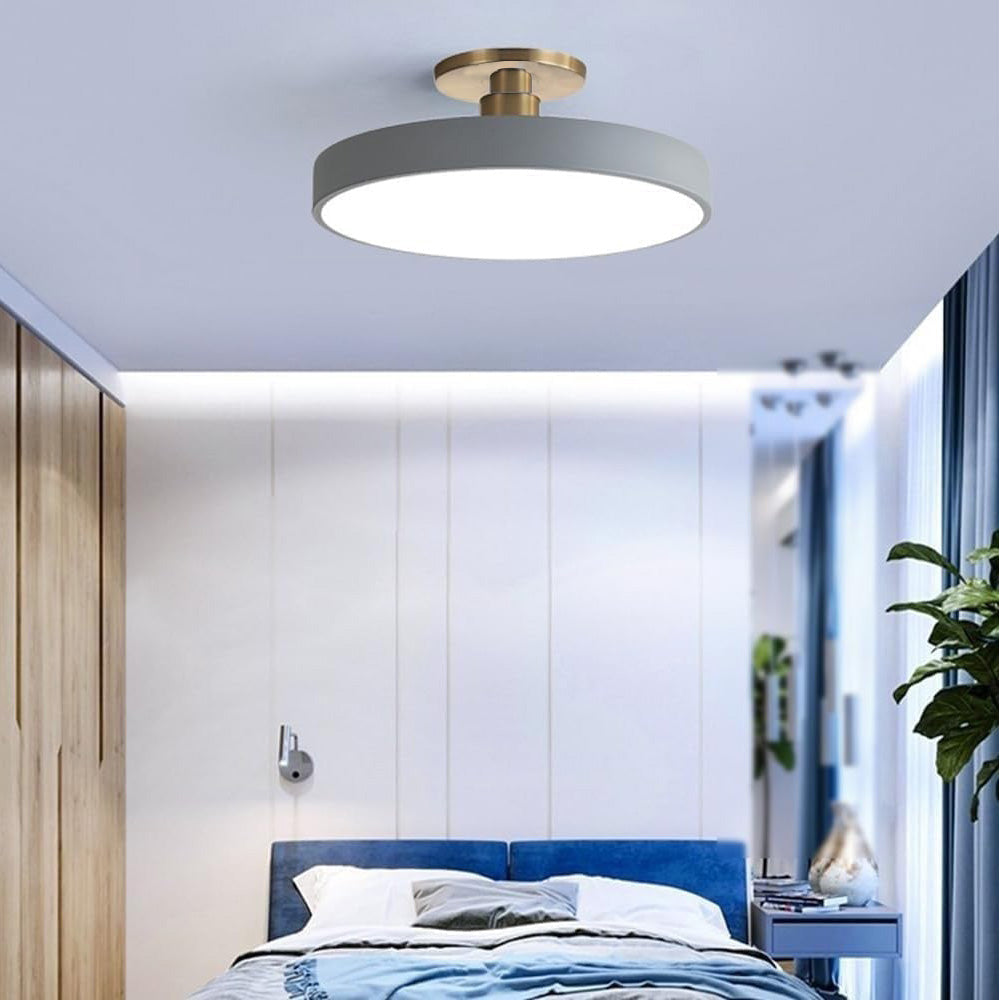 Lampsmodern-UK Circular LED Semi-Flush Ceiling Light 12in Acrylic