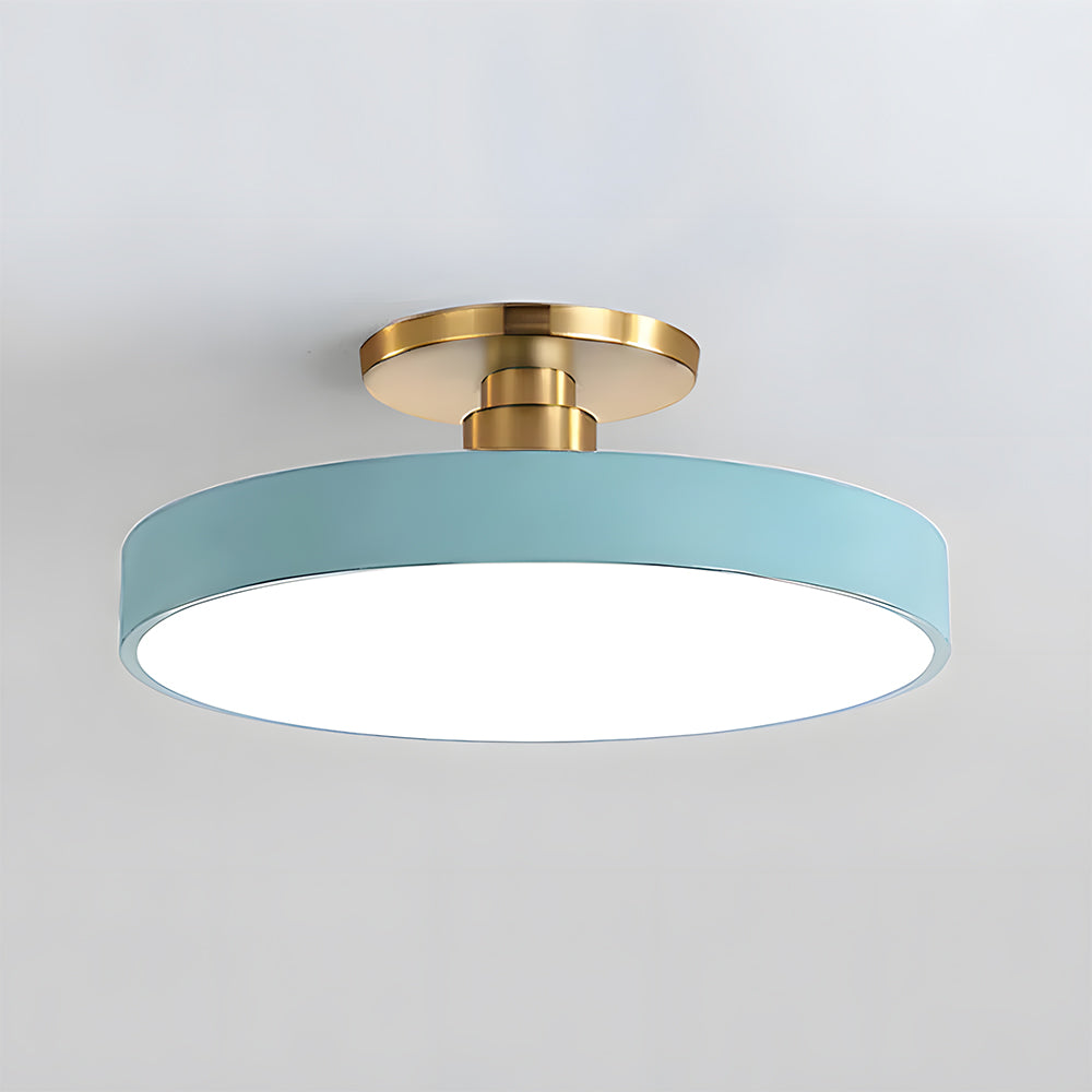 Lampsmodern-UK Circular LED Semi-Flush Ceiling Light 12in Acrylic