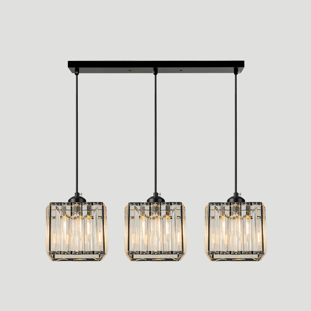 Lampsmodern-UK Multi-Head Glass Pendant Light Black for Kitchen