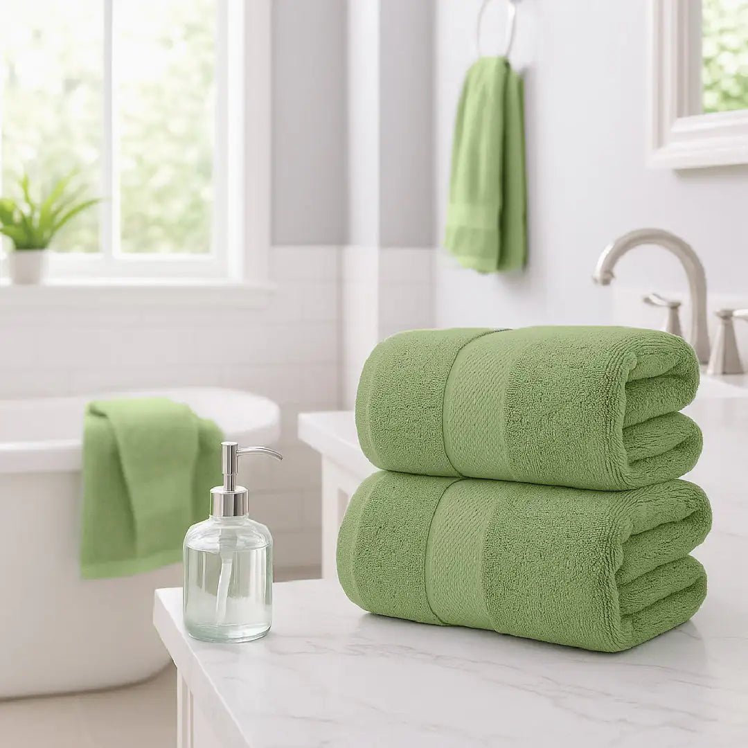 2 - Pack Jumbo Bath Towels, Extra Large 35 x 70 Inch - Towels - Hurbane Home