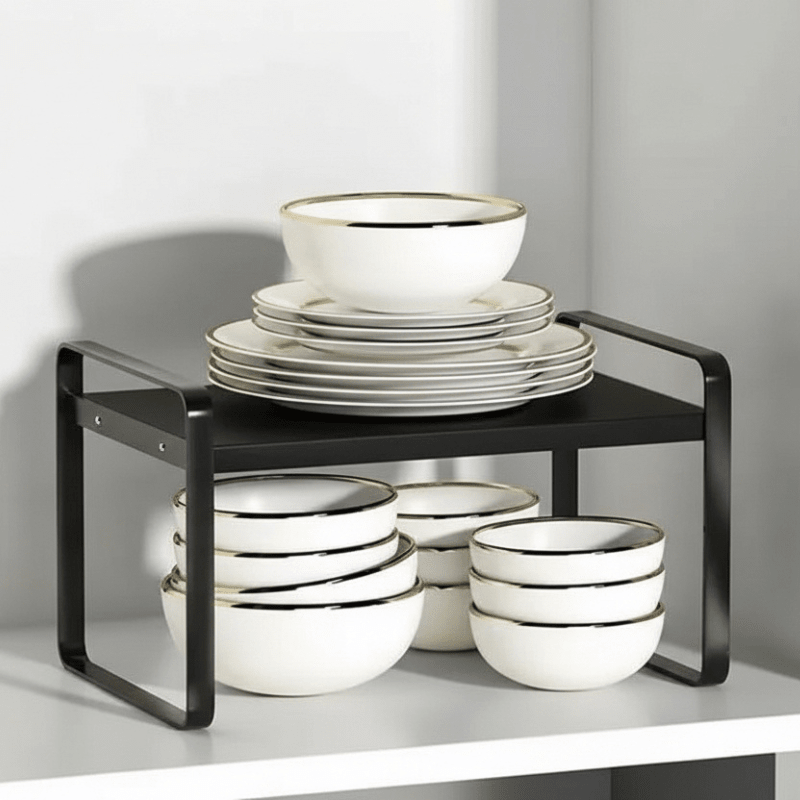 2 Tier Countertop Kitchen Shelf - Space Saving Organizer for Smart Storage - Kitchen Countertop Shelf - Hurbane Home