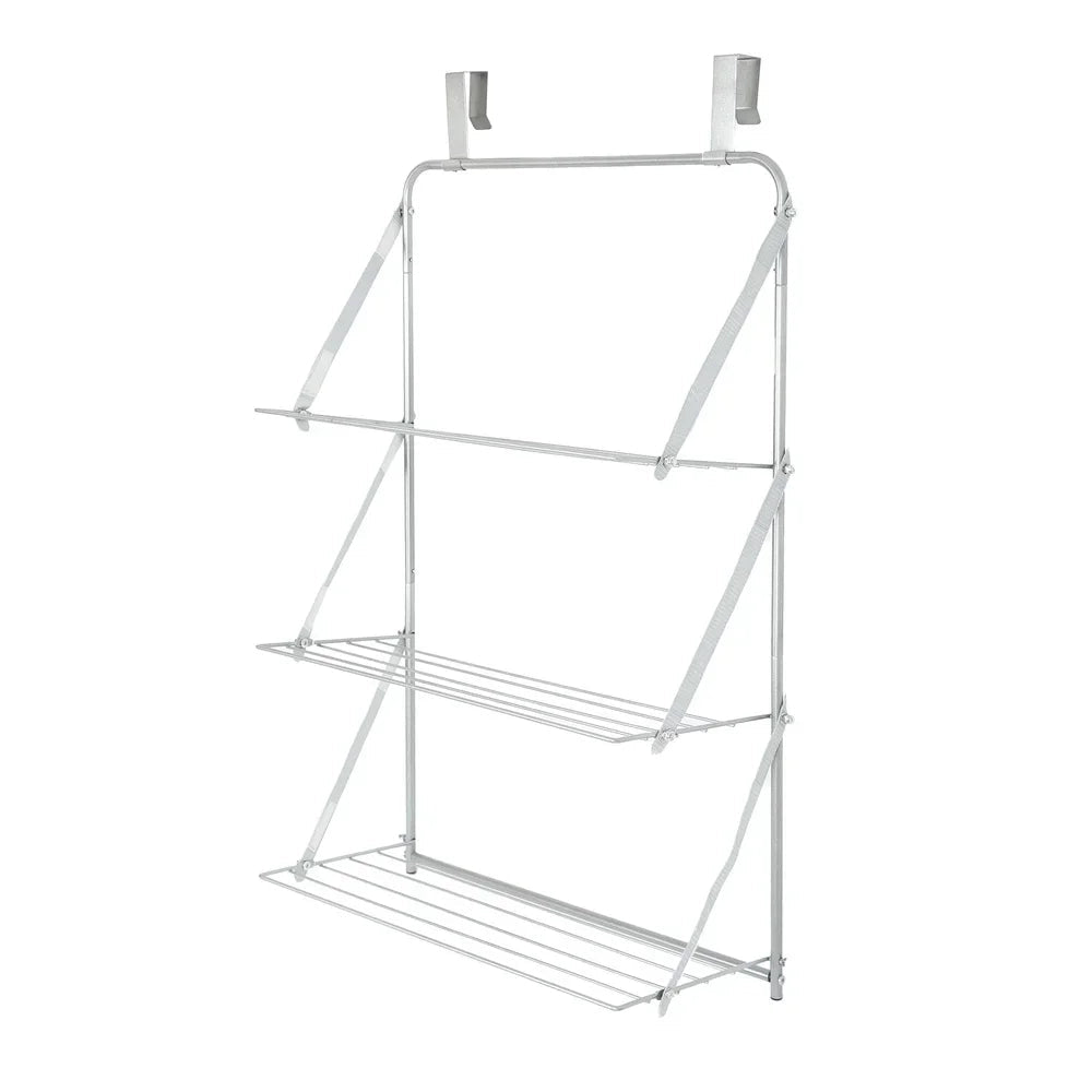 3 - Tier Over Door Towel Drying Rack - Space - Saving Stainless Steel Hanger - folding drying rack - Hurbane Home