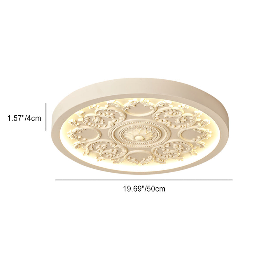 Modern Minimalist LED Flush Mount Ceiling Light Iron Resin Acrylic