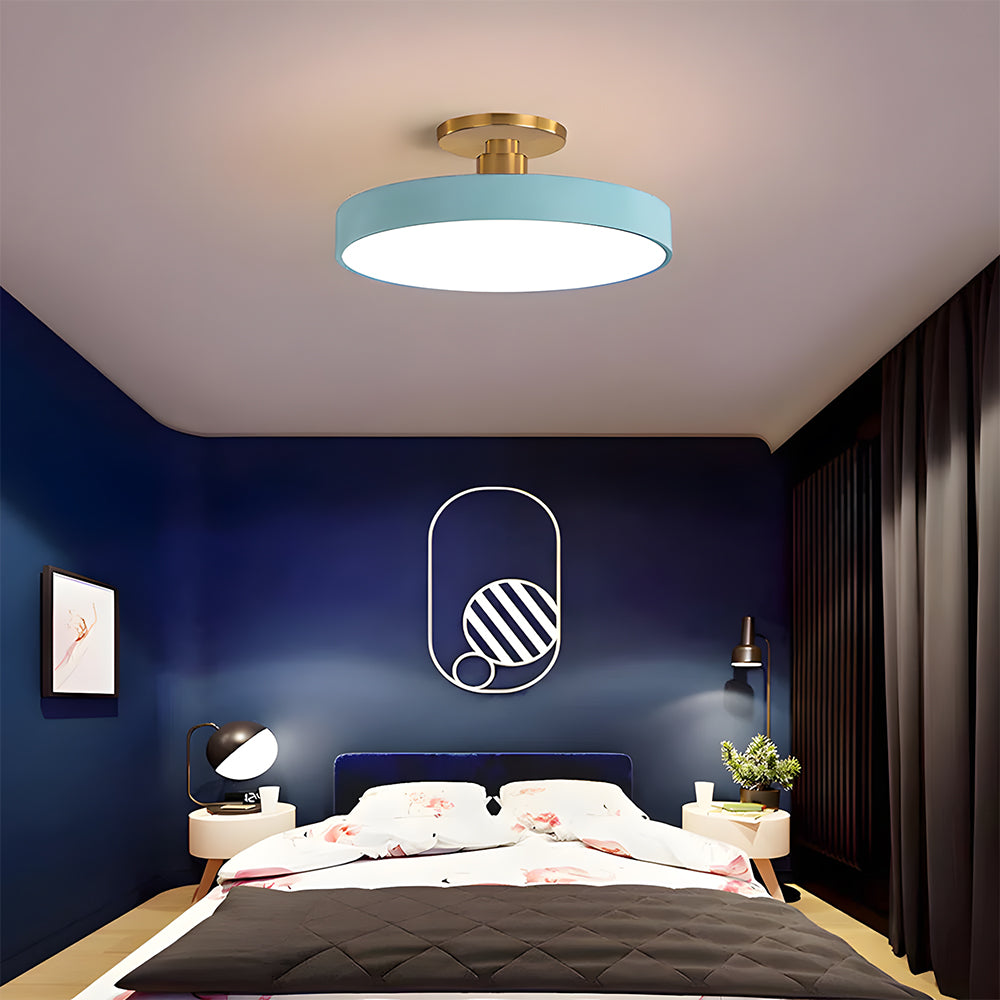 Lampsmodern-UK Circular LED Semi-Flush Ceiling Light 12in Acrylic