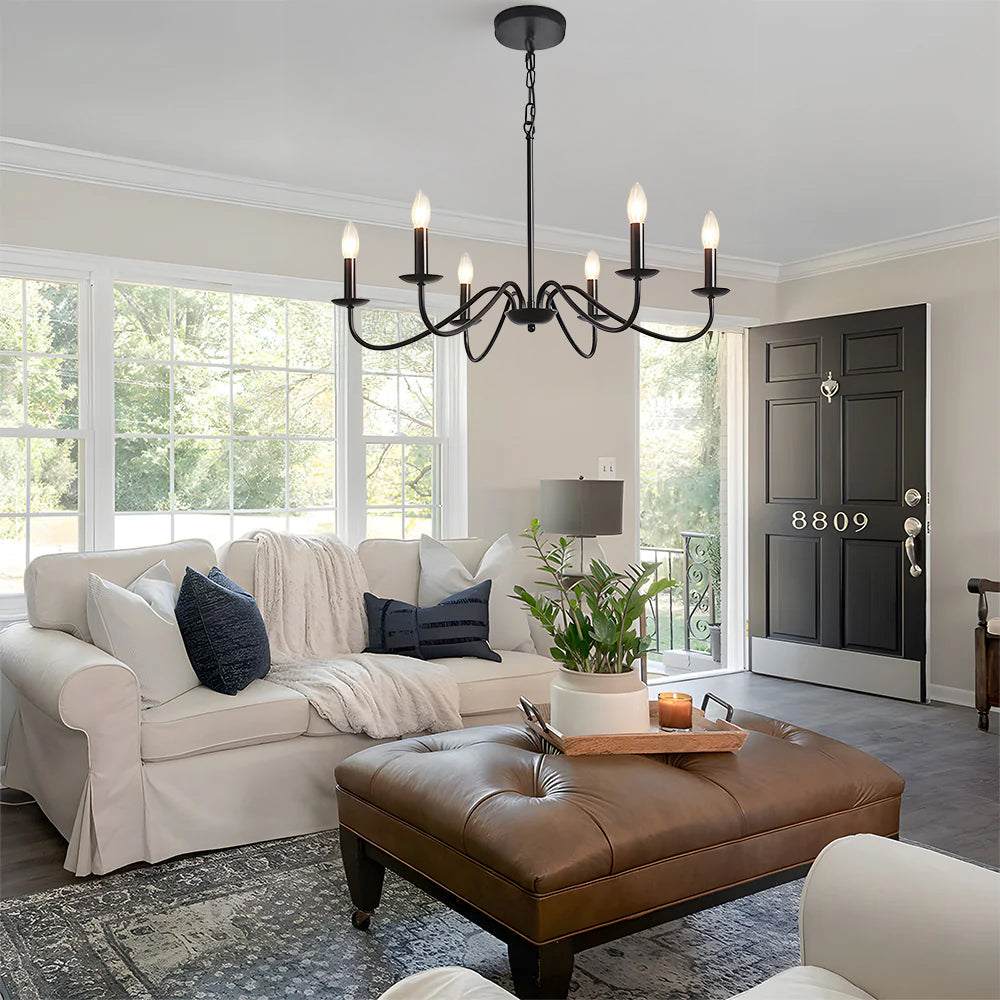Lampsmodern-UK Simple Modern Iron Pendant Light, 34.6in Dia x 15in