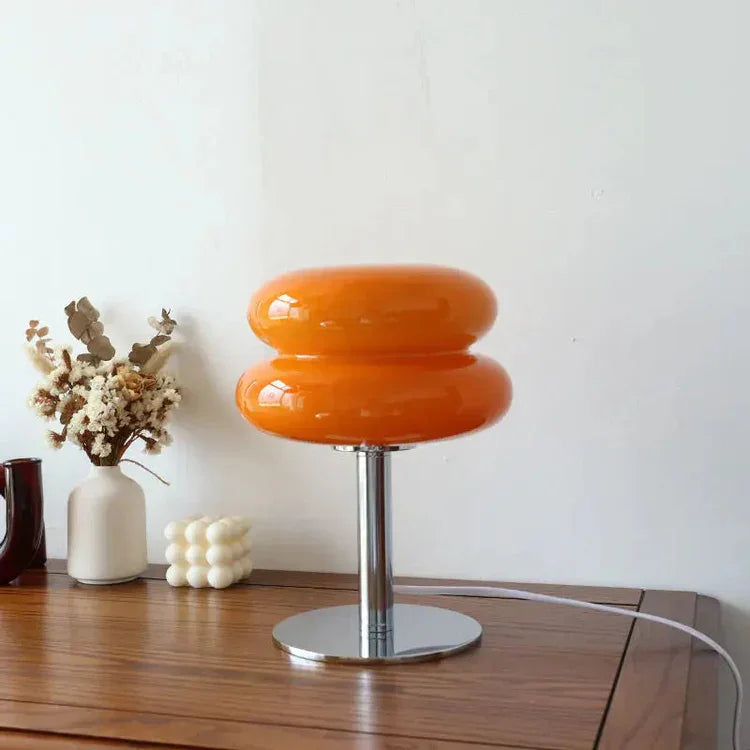 Elenorra Spinetta Retro Table Lamp Double Glass 11in H 7.1in