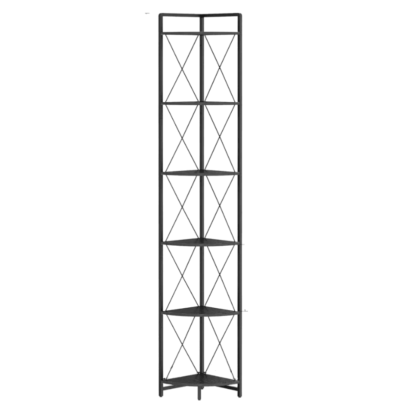 78 Tall Metal Shelving Unit β Industrial 6 - Tier Corner Rack - Hurbane Home