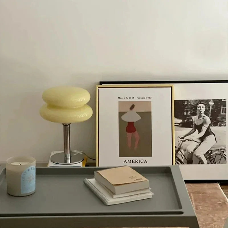 Elenorra Spinetta Retro Table Lamp Double Glass 11in H 7.1in