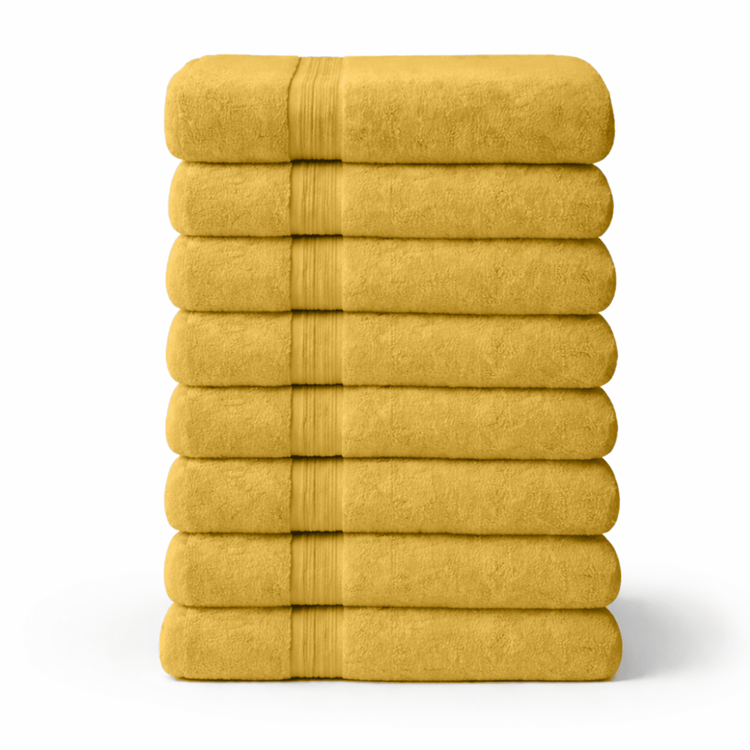 8 - Piece Large Bath Towels - Cotton Towel Set, 550 GSM, Soft & Absorbent - Bath Towels - Hurbane Home