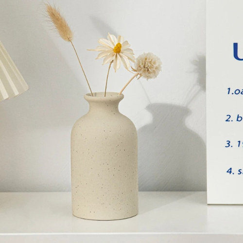 Nordic Ceramic Frosted Vase for Tabletop Flowers and Decor