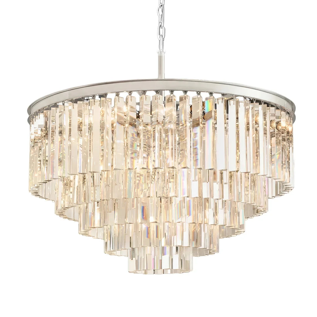 Aeryvon Vintage Luxury Crystal Chandelier Elegant Pendant Fixture
