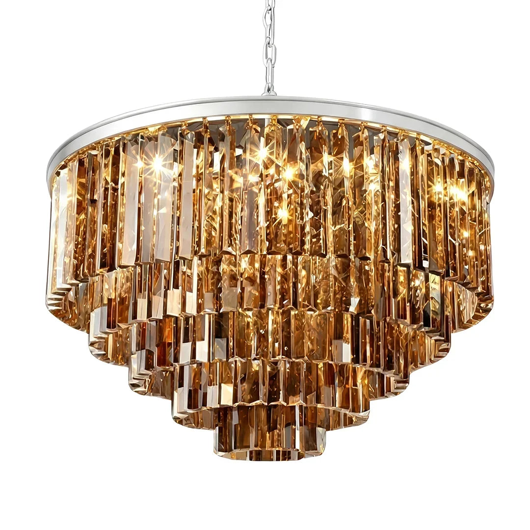 Aeryvon Vintage Luxury Crystal Chandelier Elegant Pendant Fixture