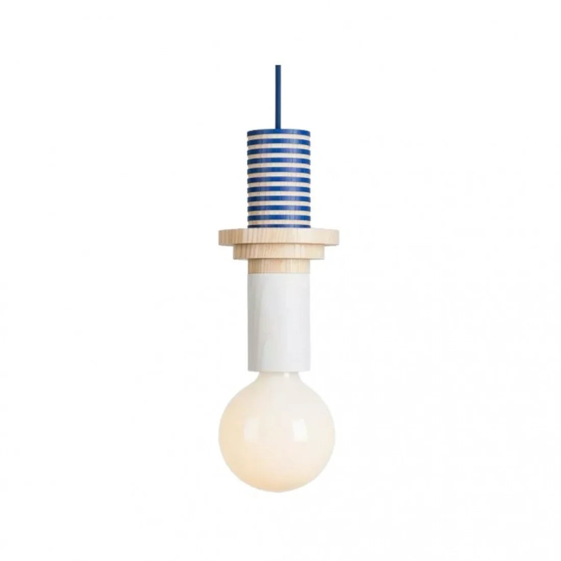 Alvar Multicolor Geometric Wood Pendant Light Modern Fixture
