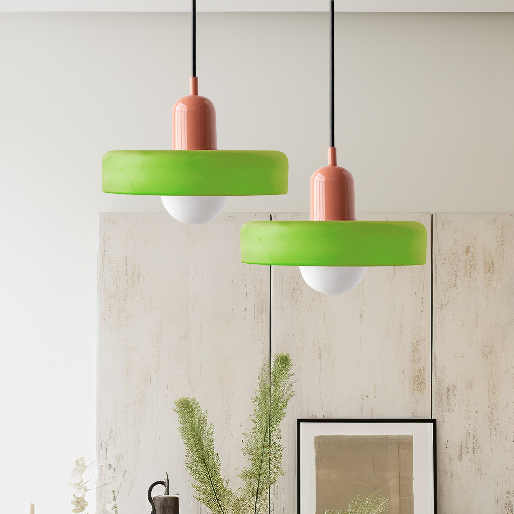 Lampsmodern-UK Bauhaus Glass LED Pendant Light Adjustable Cord 9.8inΓ7.1in