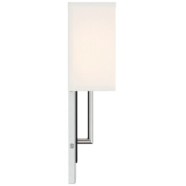Brent Wall Sconce Crystorama Silk Shade Steel Arm Finish Options