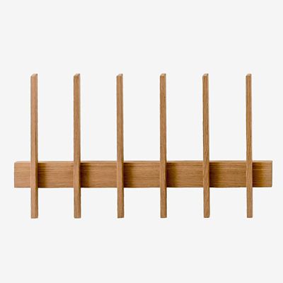 Solid Ash Fin Coat Hook Wall-Mounted Designer Storage Rack
