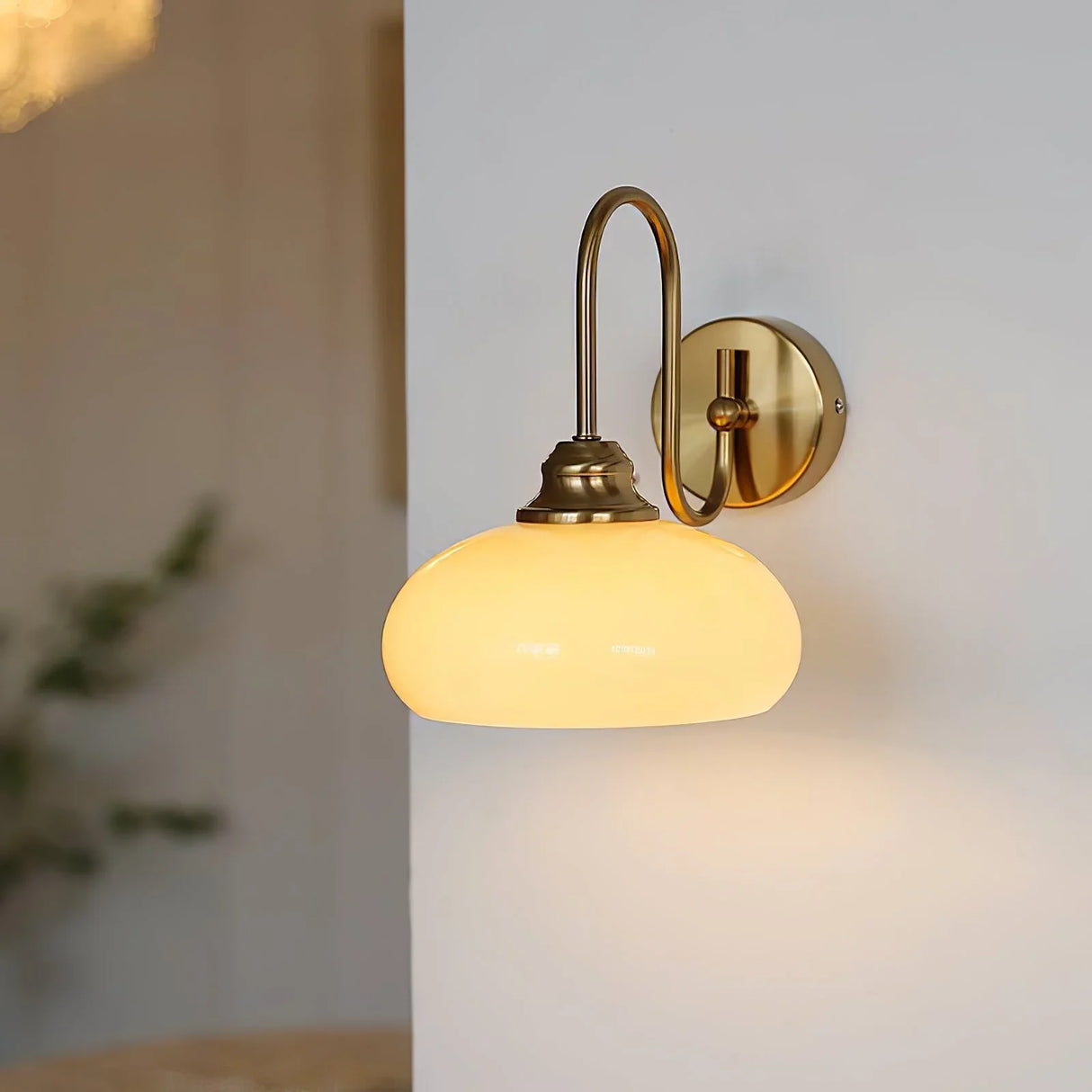 Calypso Bauhaus Curved Glass Wall Lamp Modern Sconce
