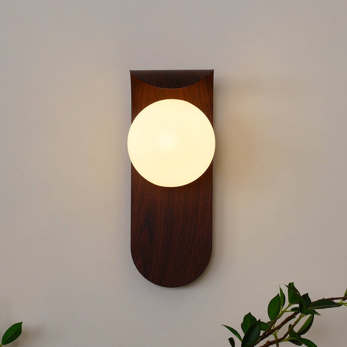 Modern Minimalist Frosted Glass Wall Sconce Metal