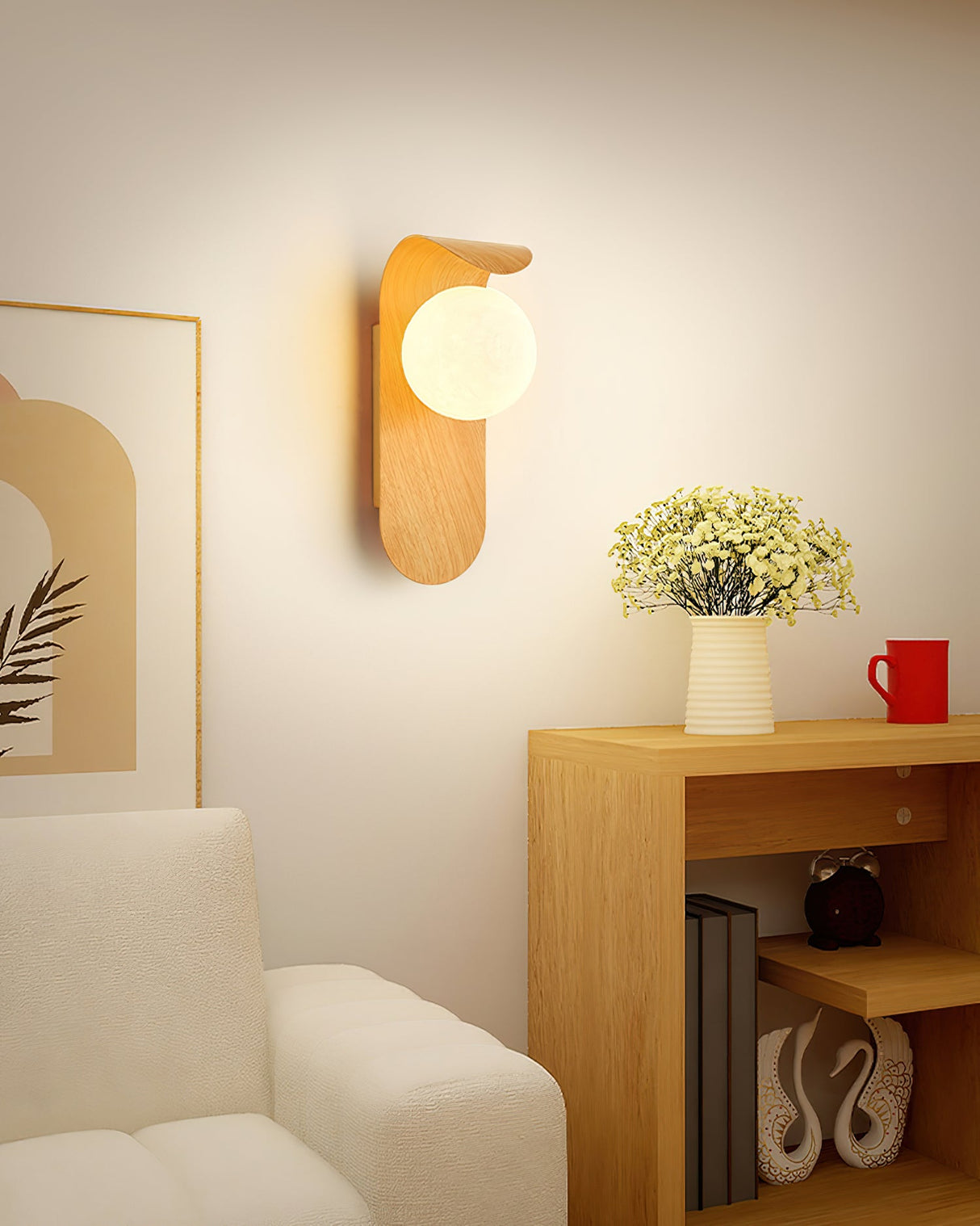 Modern Minimalist Frosted Glass Wall Sconce Metal