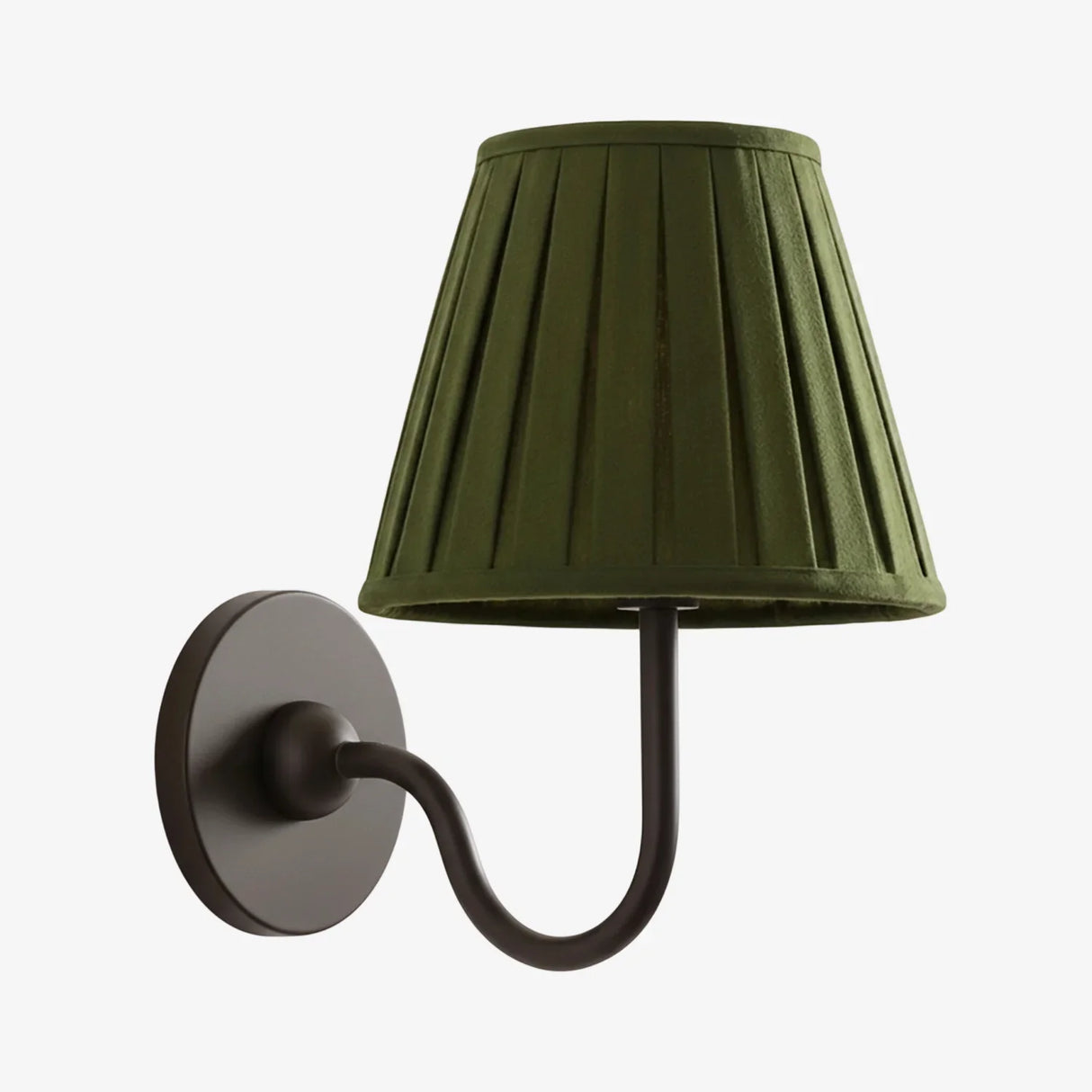 Giles Rustic Pleated Fabric Wall Sconce Vintage Light Fixture