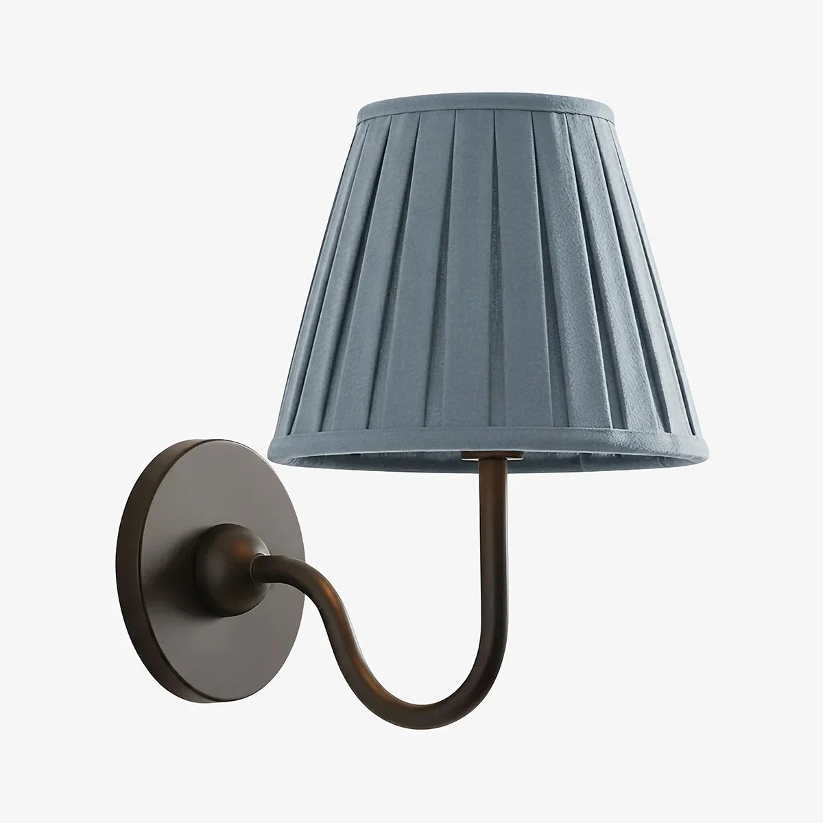 Giles Rustic Pleated Fabric Wall Sconce Vintage Light Fixture