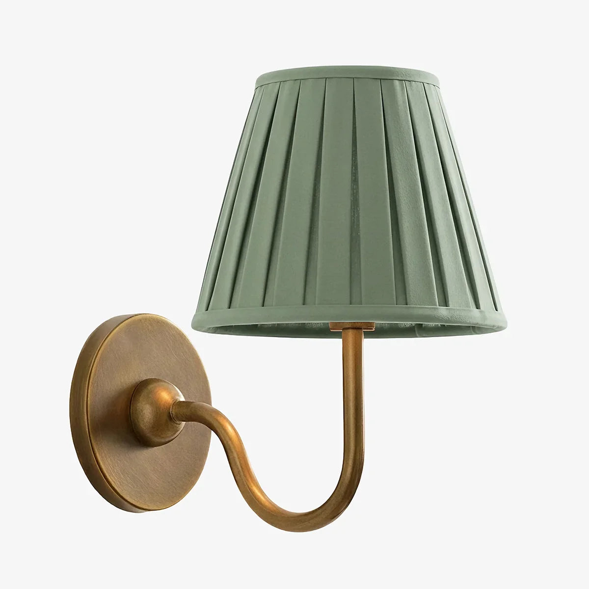 Giles Rustic Pleated Fabric Wall Sconce Vintage Light Fixture