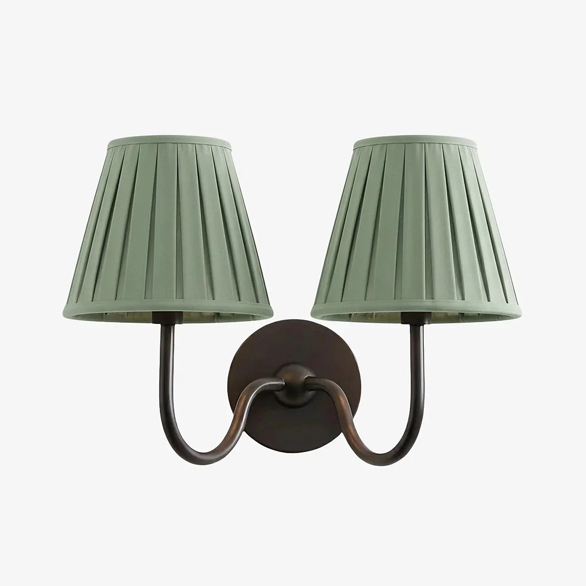 Giles Rustic Pleated Fabric Wall Sconce Vintage Light Fixture