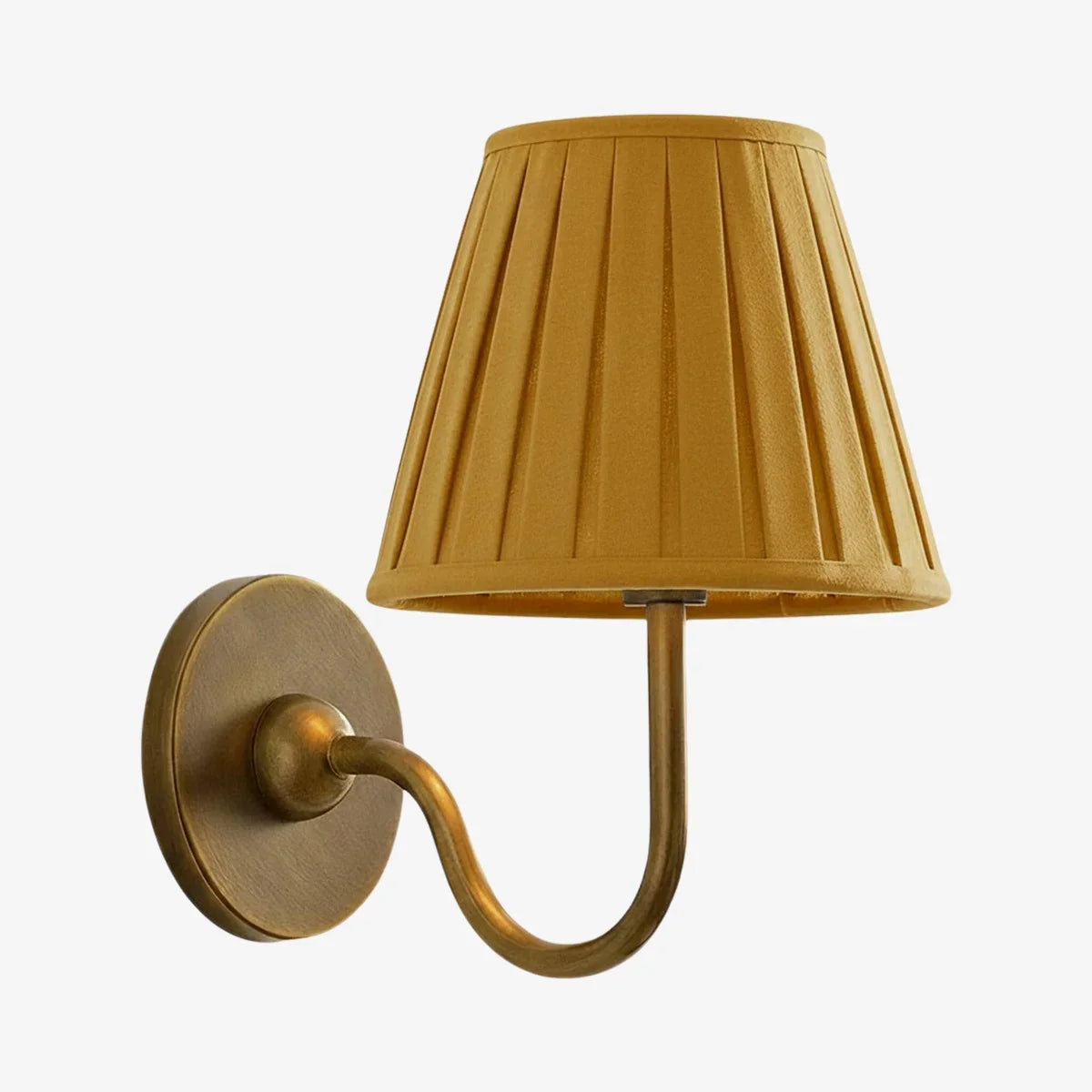Giles Rustic Pleated Fabric Wall Sconce Vintage Light Fixture