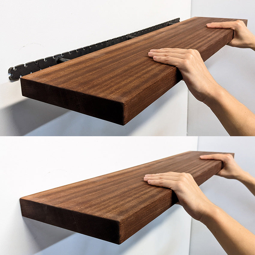 Floating Wall Shelves - Wooden Wall-Mounted Storage for Bedroom and Bathroom Spaces