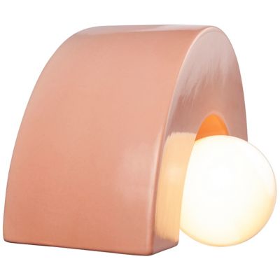 Crescent Ceramic Wall Sconce, Gloss Black with Matte White