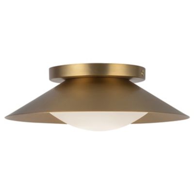 Cleo LED Wall Sconce Brushed Gold with Opal Glass