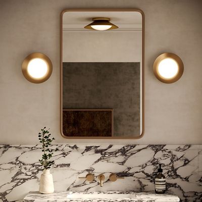 Cleo LED Wall Sconce Brushed Gold with Opal Glass