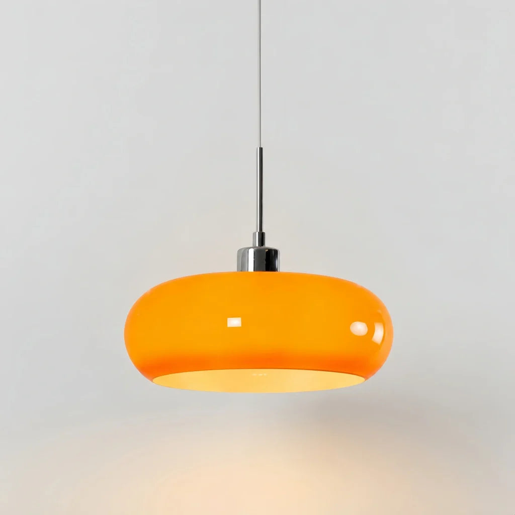Bauhaus Kieran Glass Pendant Light Iron 1-Light