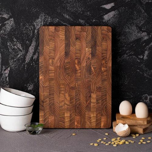 Premium Teak Wood Cutting Board 16.5x11.8 Inch, 1 Inch Thick