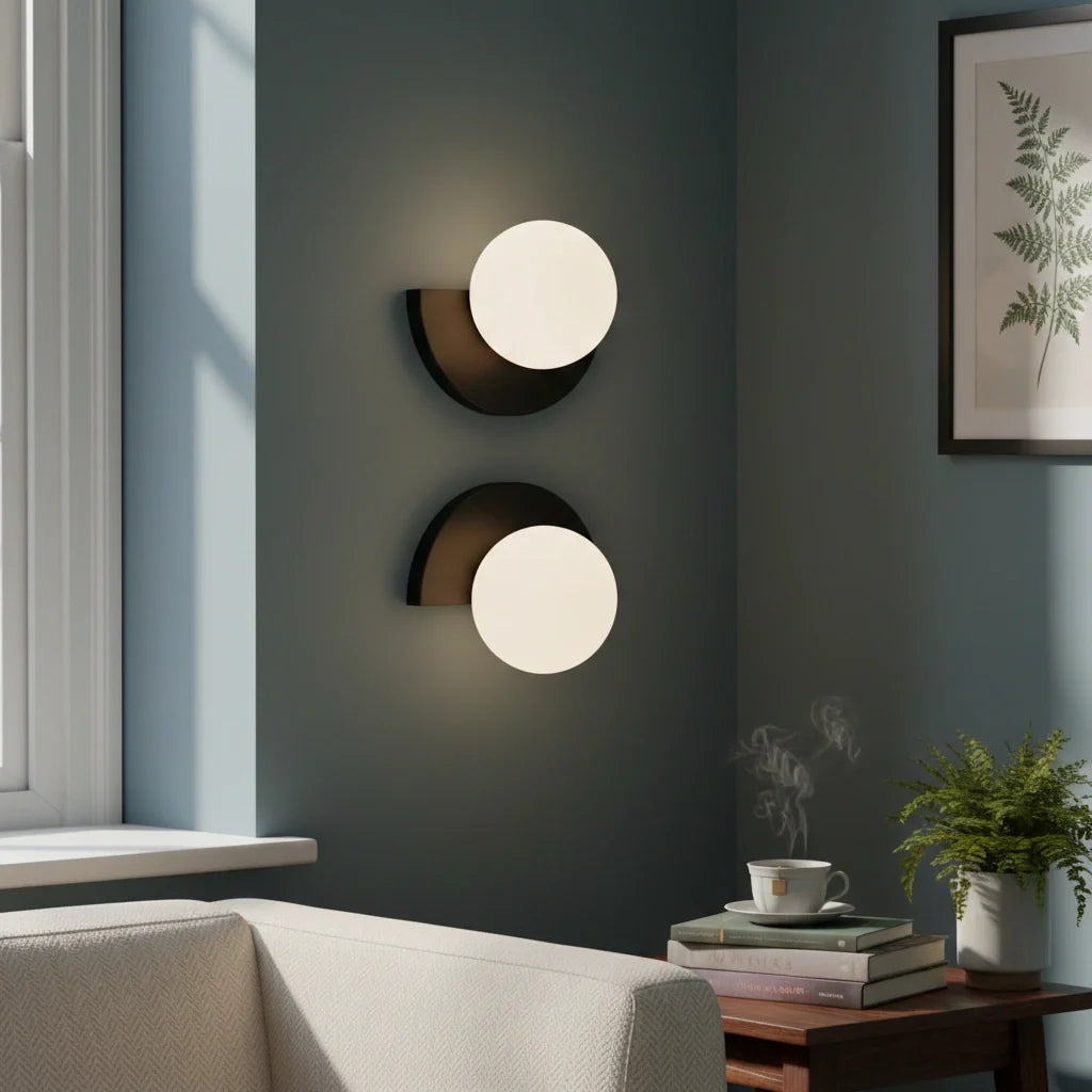 Linus Minimalist Colorful Glass Globe Wall Light Modern Sconce