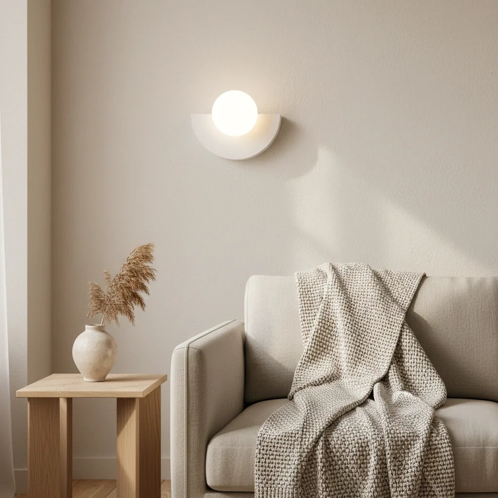 Linus Minimalist Colorful Glass Globe Wall Light Modern Sconce