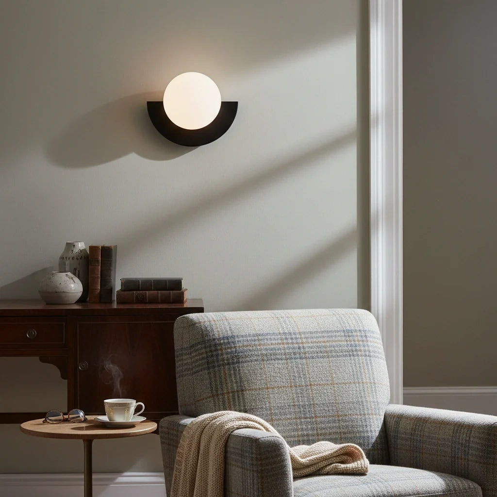 Linus Minimalist Colorful Glass Globe Wall Light Modern Sconce
