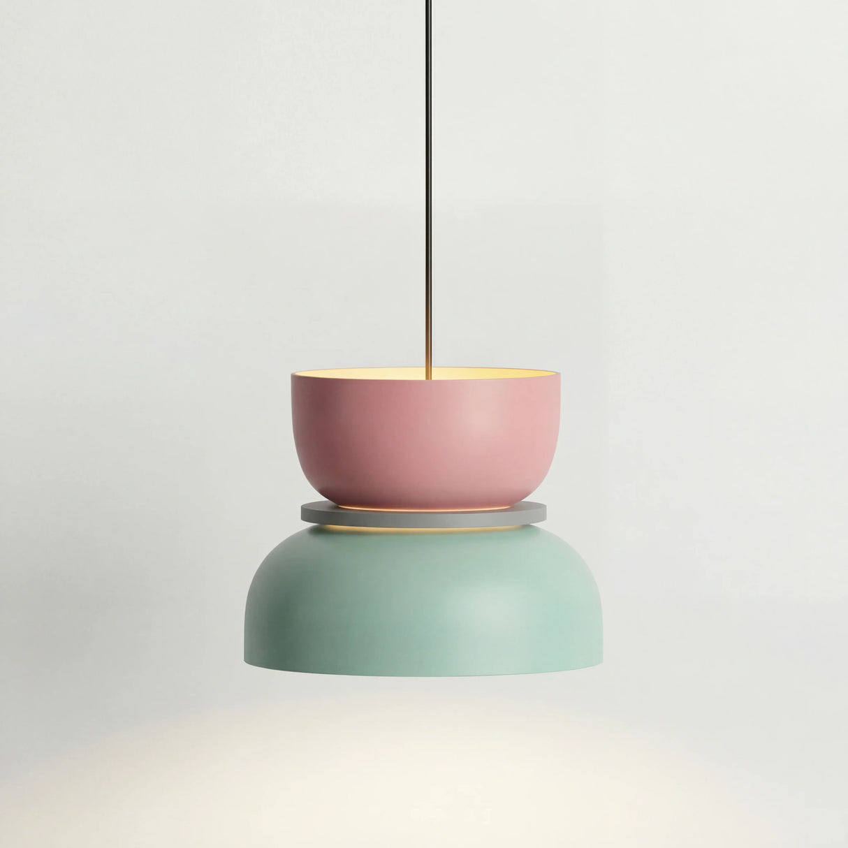 Nordic Pendant Light Acrylic Aluminum Colorful Bowl Shade E27