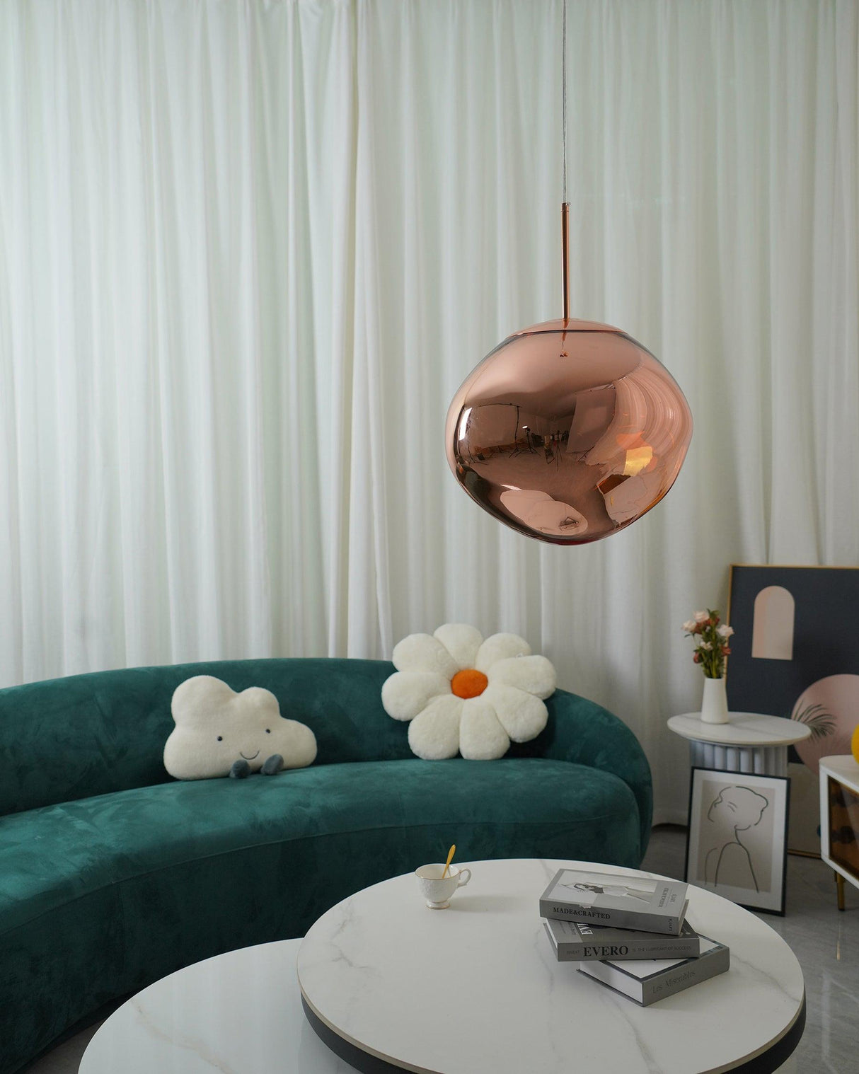 Modern Minimalist Lava Pendant Light PVC Metal