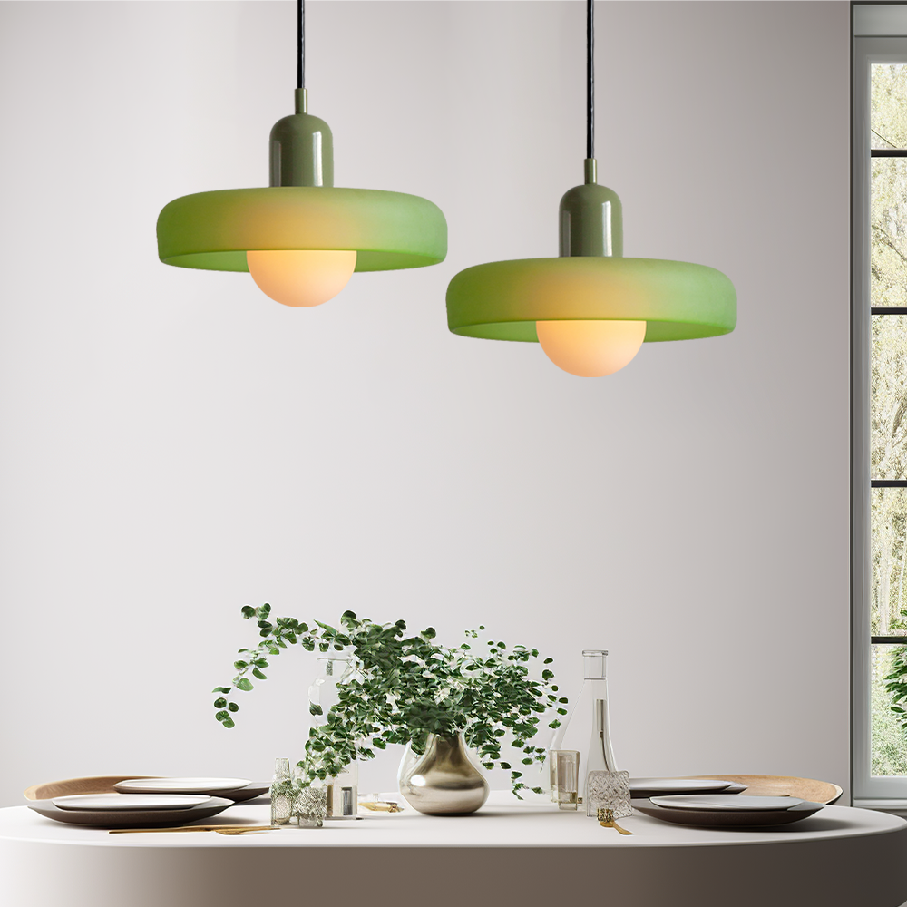 Lampsmodern-UK Bauhaus Glass LED Pendant Light Adjustable Cord 9.8inΓ7.1in