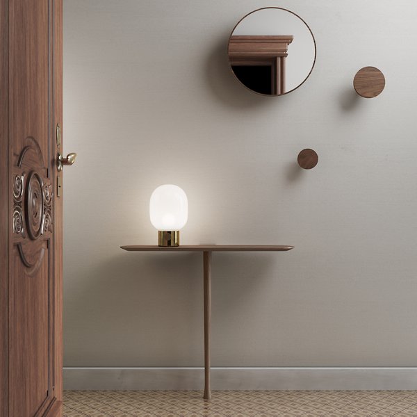 Nomon Unica Consola Wall-Mounted Mid-Century Walnut Console Table