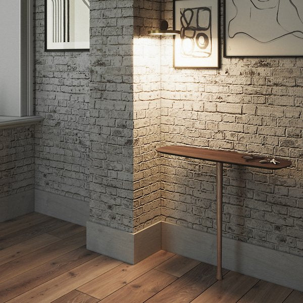 Nomon Unica Consola Wall-Mounted Mid-Century Walnut Console Table